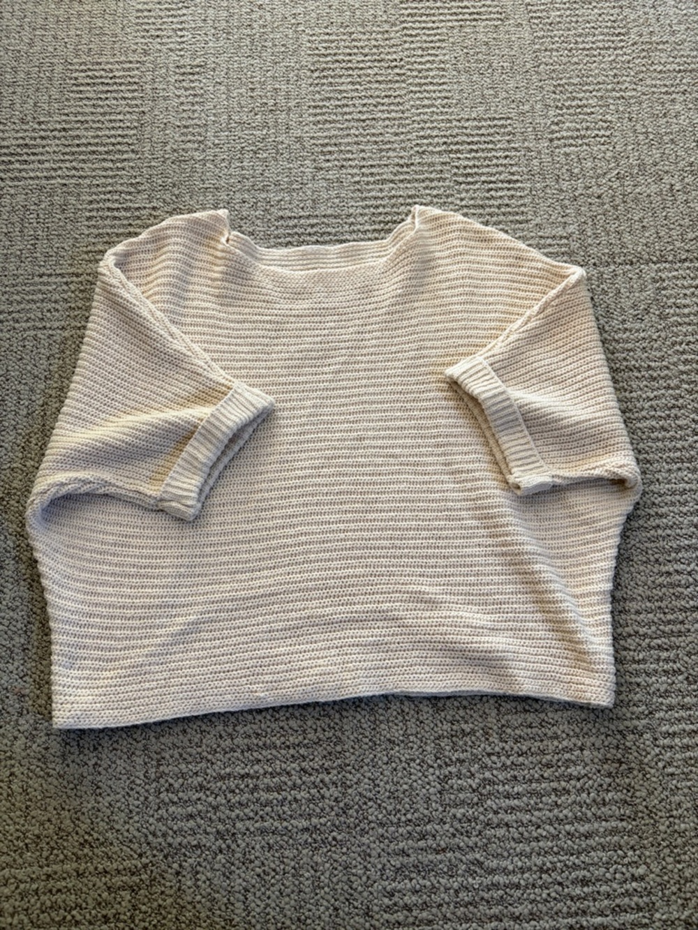 Sadie & Sage Ivory Off-the-Shoulder Knit Sweater